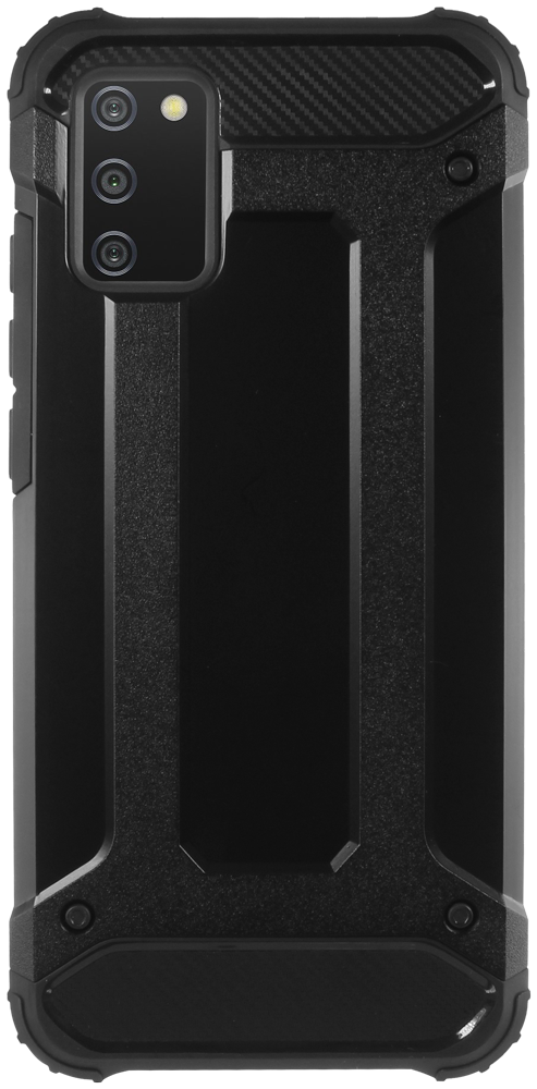 Samsung Galaxy A02s (SM-A025) ütésálló tok légpárnás sarkas, hibrid Forcell Armor fekete