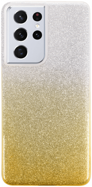 Samsung Galaxy S21 Ultra 5G (SM-G998B) szilikon tok csillogó hátlap arany/ezüst