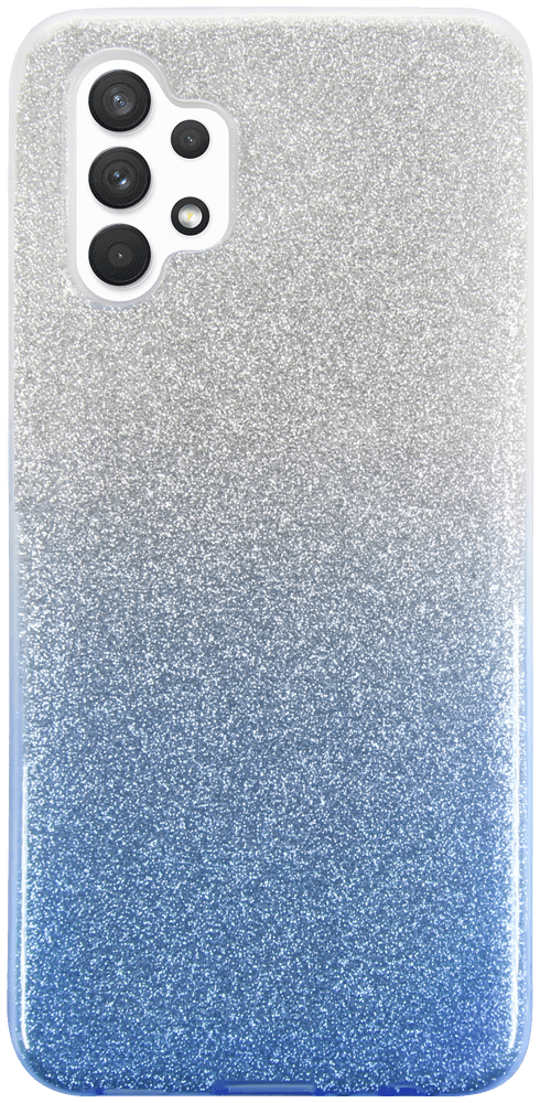Samsung Galaxy A32 4G (SM-A325F) szilikon tok csillogó hátlap kék/ezüst