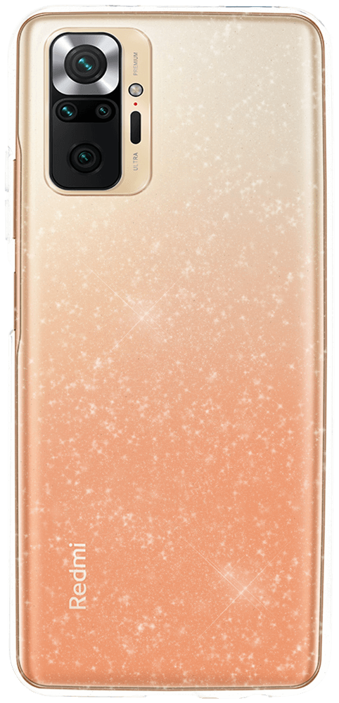 Xiaomi Redmi Note 10s szilikon tok csillogó átlátszó