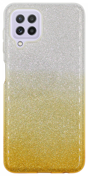 Samsung Galaxy A22 4G (SM-A225F) szilikon tok csillogó hátlap arany/ezüst