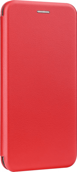 Huawei P50 oldalra nyíló mágneses flipes bőrtok prémium minőség piros
