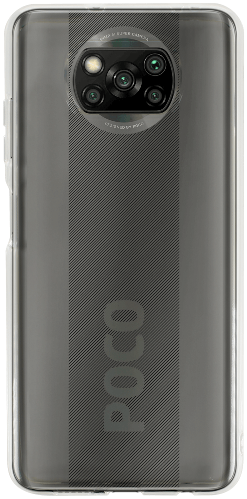 Xiaomi Poco X3 NFC szilikon tok közepesen ütésálló kameravédővel átlátszó