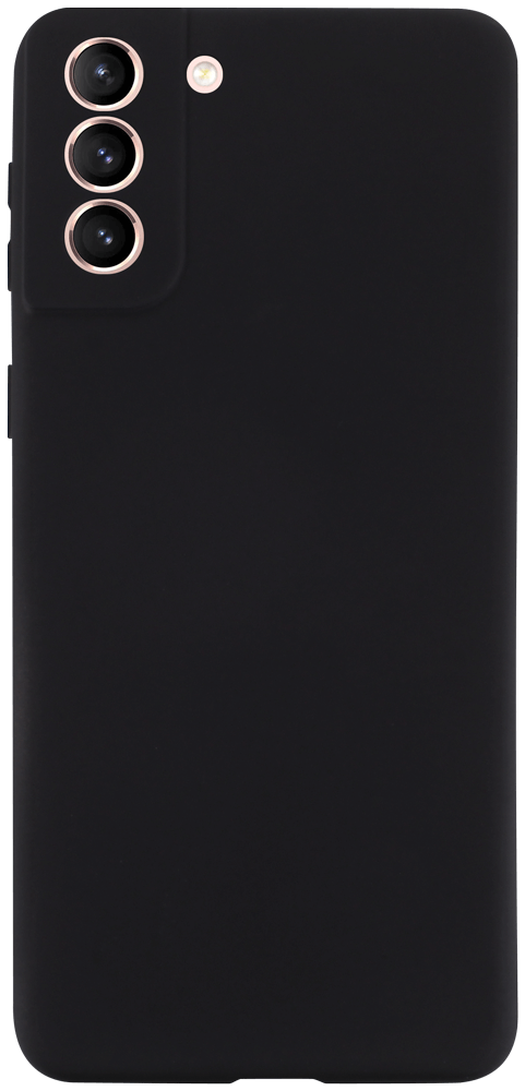 Samsung Galaxy S21 Plus 5G (SM-G996B) szilikon tok kameravédővel matt fekete