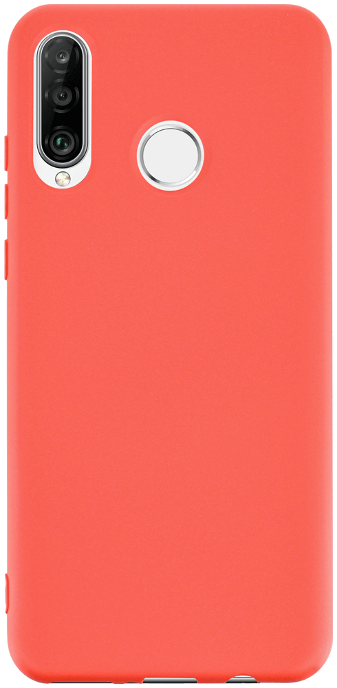 Huawei P30 Lite szilikon tok matt barackszínű