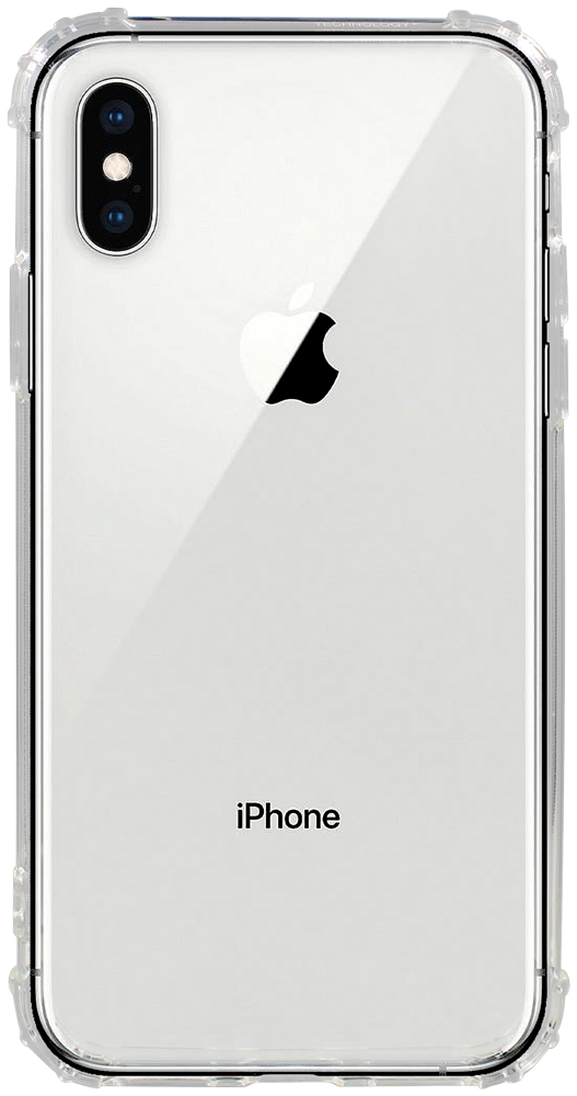 Apple iPhone X szilikon tok közepesen ütésálló légpárnás sarok átlátszó