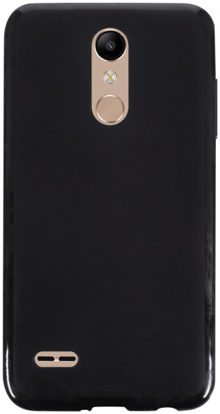 LG K10 2018 szilikon tok matt-fényes keret fekete
