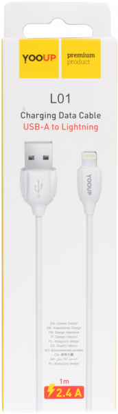 Apple iPhone 13 Mini adatkábel Prémium Lightning USB fehér