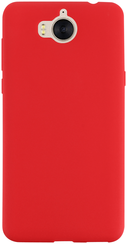 Huawei Y6 2017 szilikon tok matt-fényes keret piros