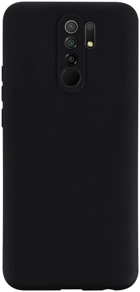 Xiaomi Redmi 9 szilikon tok kameravédővel matt fekete