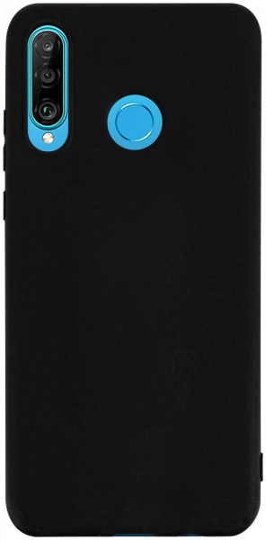 Huawei P30 Lite szilikon tok matt fekete
