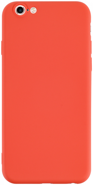 Apple iPhone 6S szilikon tok kameravédővel matt barackszínű