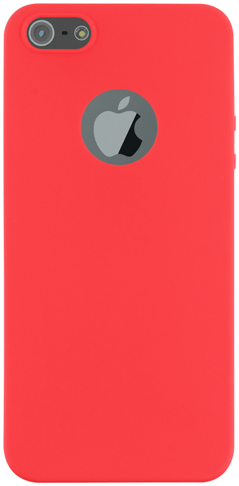 Apple iPhone 5S szilikon tok logó kihagyós piros