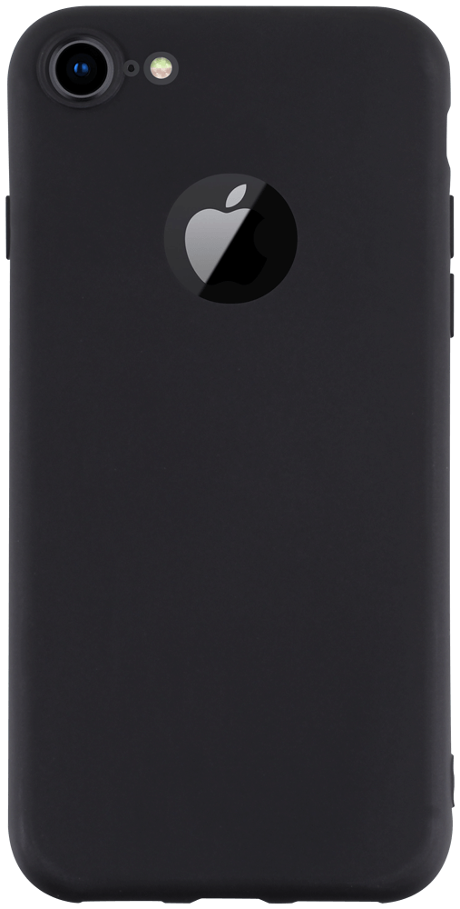 Apple iPhone 7 szilikon tok logó kihagyós fekete