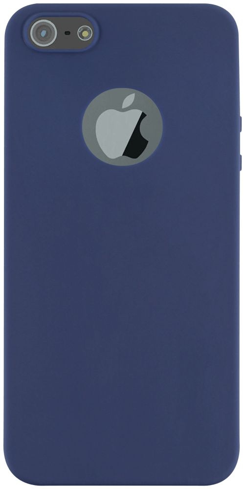 Apple iPhone 5S szilikon tok logó kihagyós sötétkék