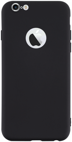 Apple iPhone 6S szilikon tok logó kihagyós fekete