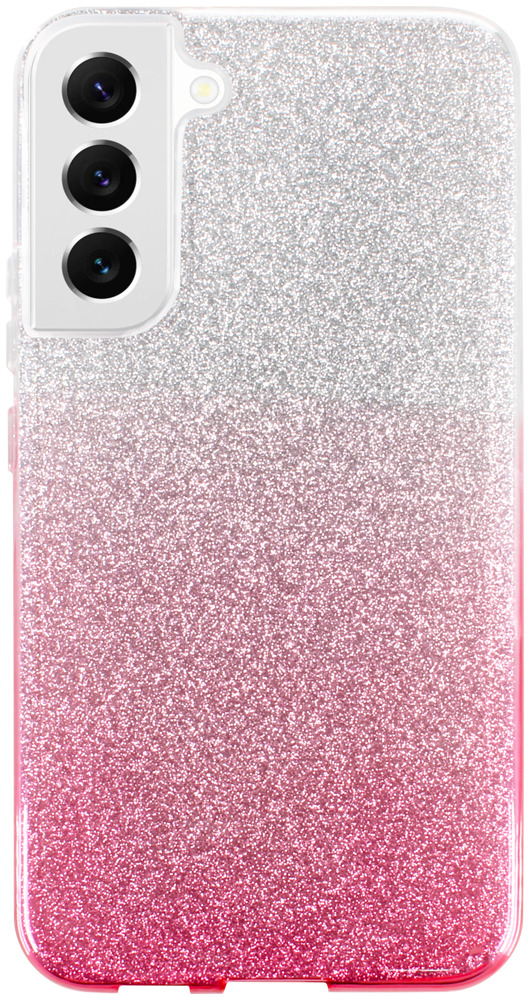 Samsung Galaxy S22 Plus 5G (SM-S906B) szilikon tok csillogó hátlap rózsaszín/ezüst