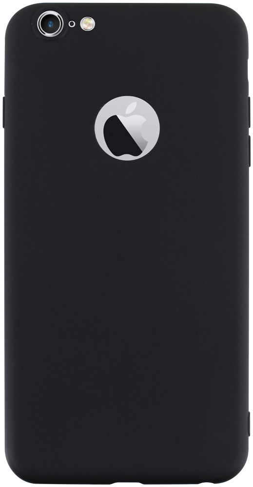Apple iPhone 6S Plus szilikon tok logó kihagyós kameravédővel fekete