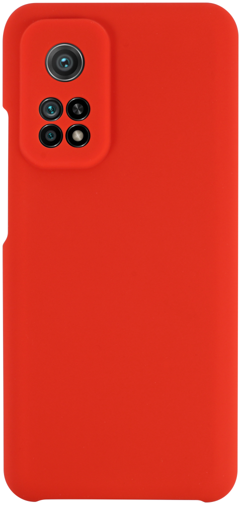 Xiaomi Mi 10T 5G szilikon tok kameravédővel matt piros