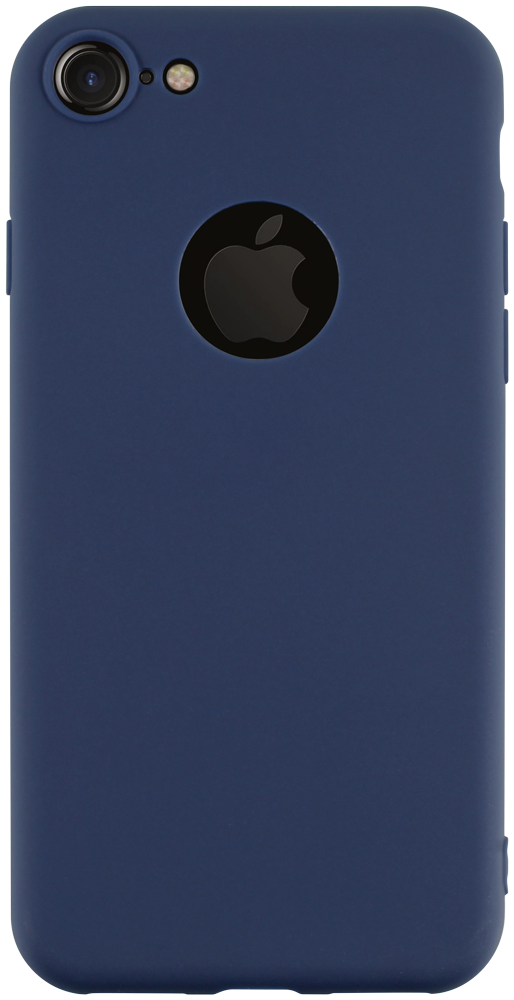 Apple iPhone 7 szilikon tok logó kihagyós sötétkék