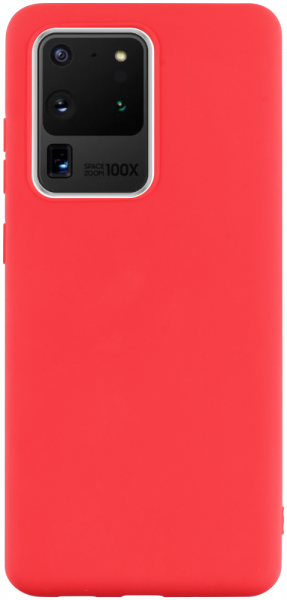 Samsung Galaxy S20 Ultra (SM-G988B) szilikon tok matt piros