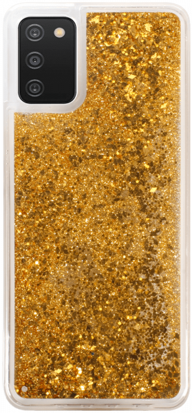 Samsung Galaxy A03s (SM-A037F) szilikon tok gyári Liquid Sparkle arany
