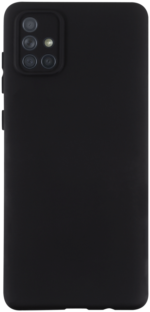 Samsung Galaxy A71 (SM-A715F) szilikon tok kameravédővel matt fekete