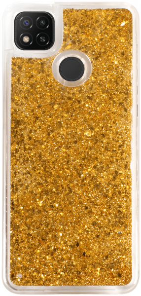 Xiaomi Redmi 9C szilikon tok gyári Liquid Sparkle arany