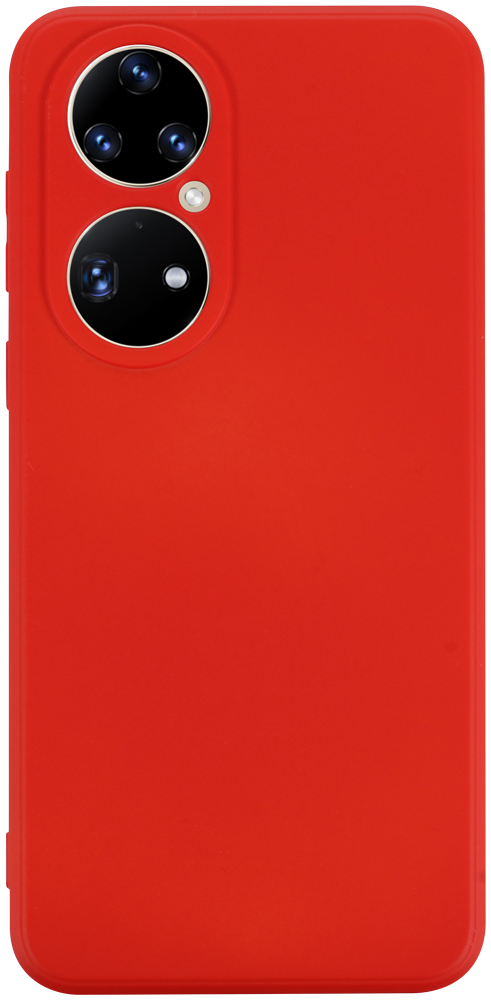 Huawei P50 szilikon tok matt piros