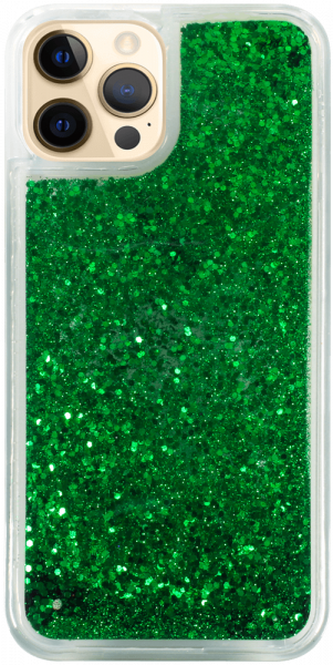 Apple iPhone 12 Pro Max szilikon tok Liquid Glitter zöld