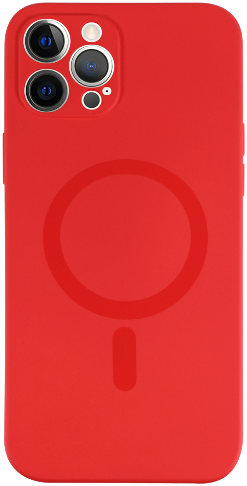 Apple iPhone 12 Pro Max szilikon tok gyári MagSafe piros