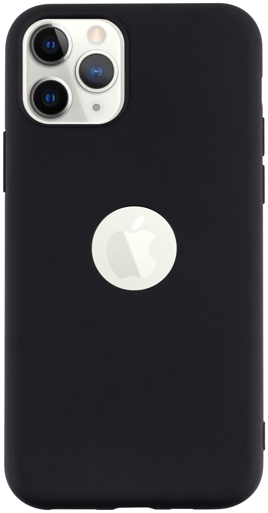 Apple iPhone 11 Pro szilikon tok logó kihagyós fekete