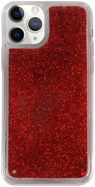 Apple iPhone 11 Pro szilikon tok gyári Liquid Heart piros -- 285787