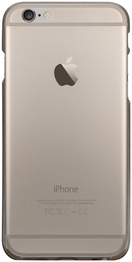 Apple iPhone 6S szilikon tok matt-fényes keret füstszínű