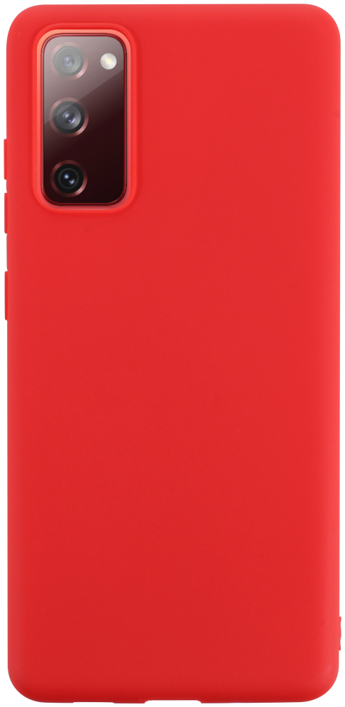 Samsung Galaxy S20 FE 5G szilikon tok matt piros