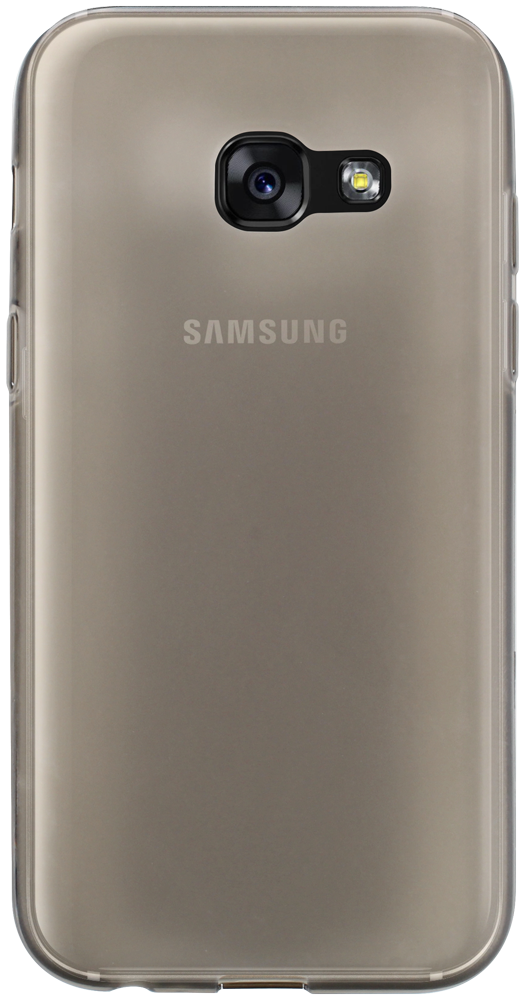 Samsung Galaxy A3 2017 (A320) szilikon tok matt-fényes keret füstszínű