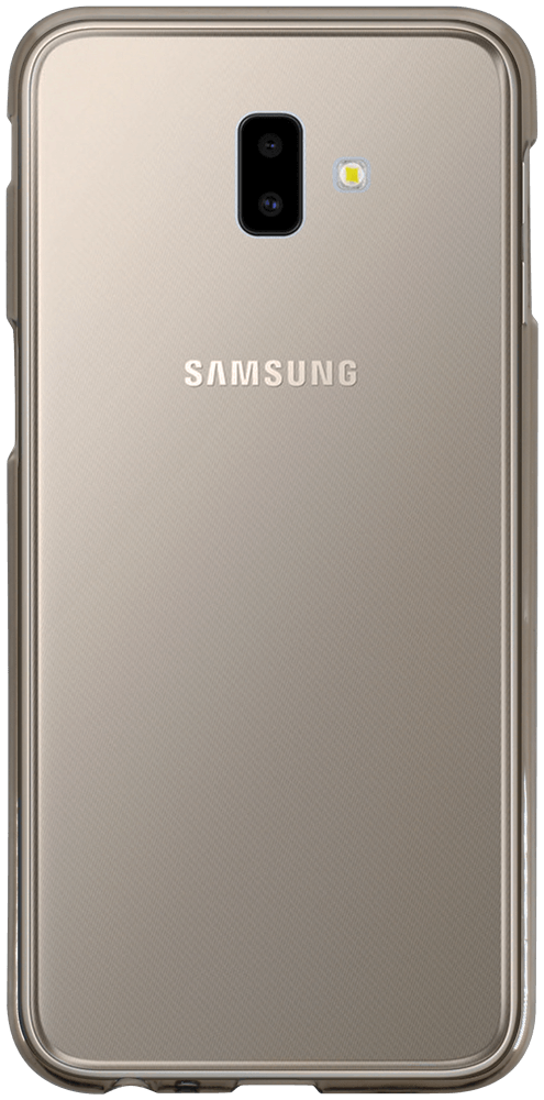 Samsung Galaxy J6 Plus (J610F) szilikon tok matt-fényes keret füstszínű