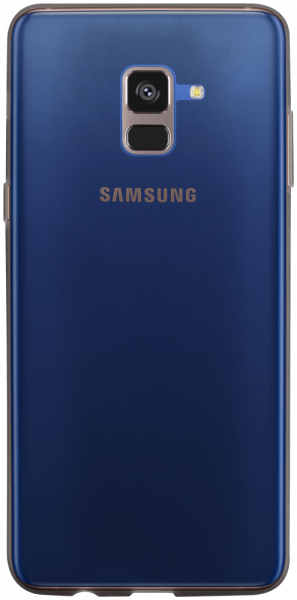 Samsung Galaxy A8 Plus 2018 (A730) szilikon tok matt-fényes keret füstszínű