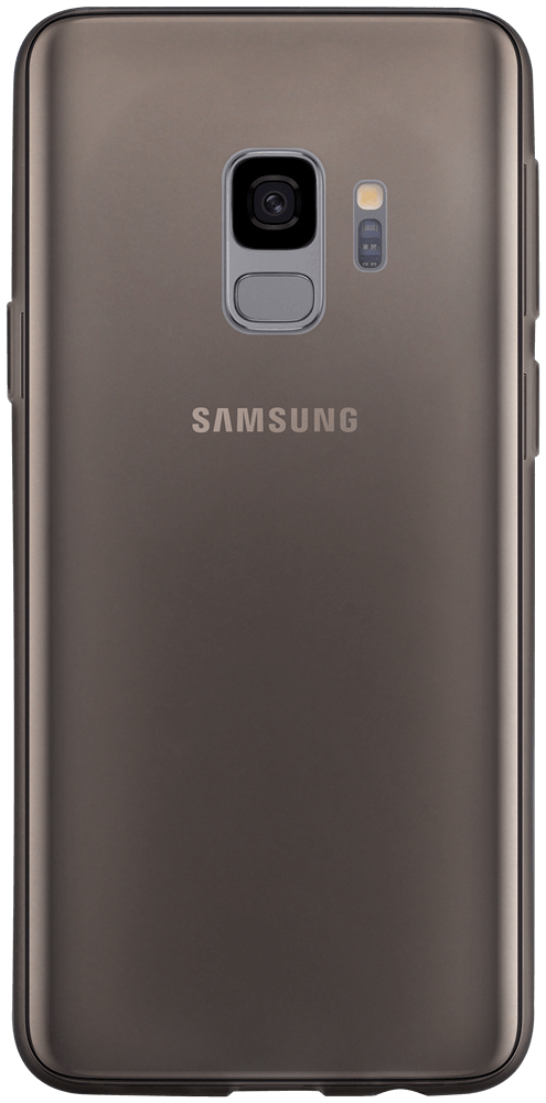 Samsung Galaxy S9 (G960) szilikon tok matt-fényes keret füstszínű