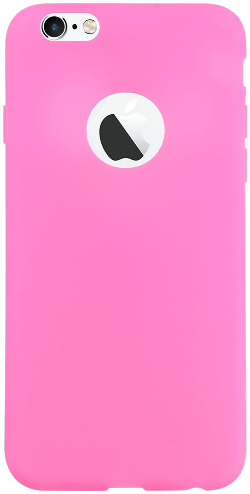Apple iPhone 6S szilikon tok logó kihagyós rózsaszín