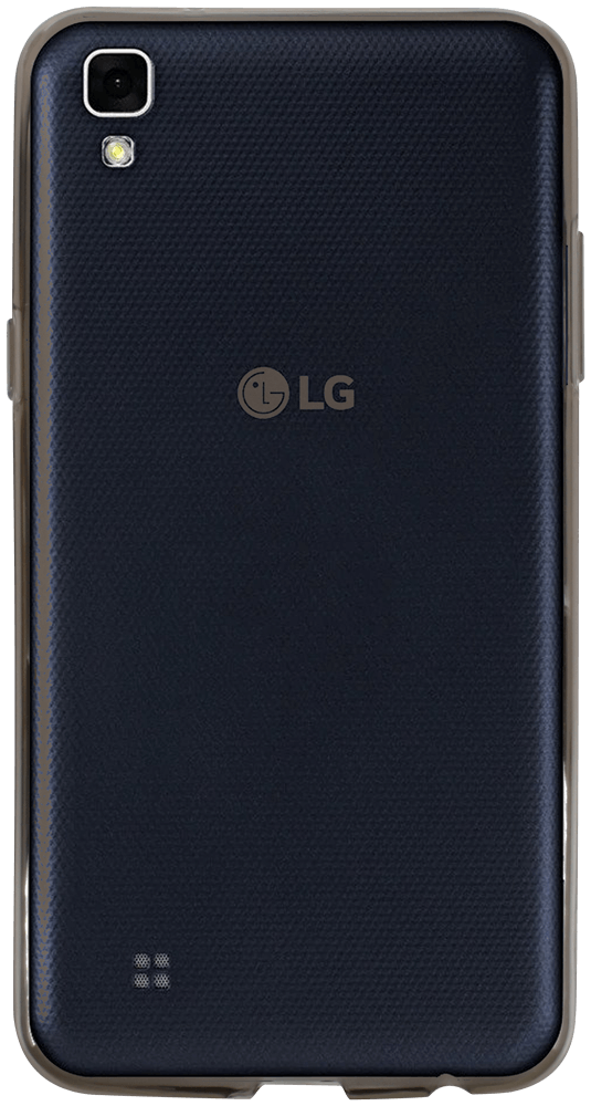 LG X Power Dual (K220DS) szilikon tok matt-fényes keret füstszínű