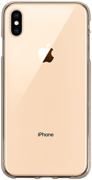 Apple iPhone XS Max szilikon tok matt-fényes keret füstszínű