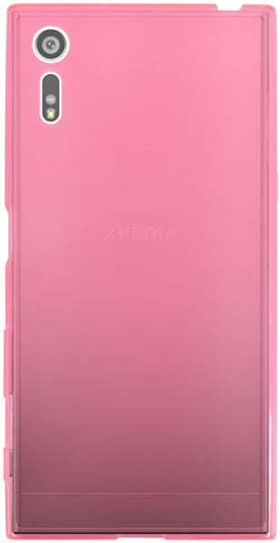 Sony Xperia XZ (F8331) szilikon tok matt-fényes keret rózsaszín