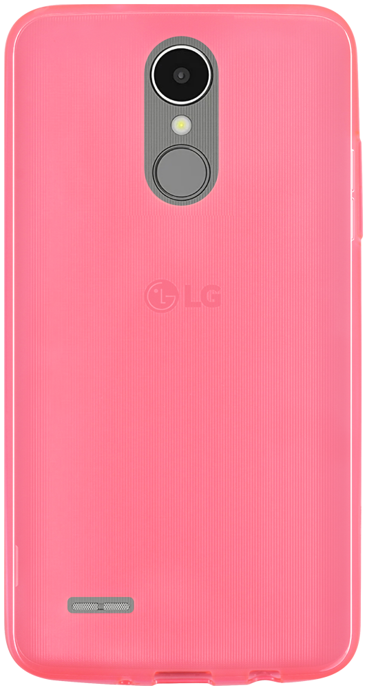 LG K8 2017 szilikon tok matt-fényes keret rózsaszín