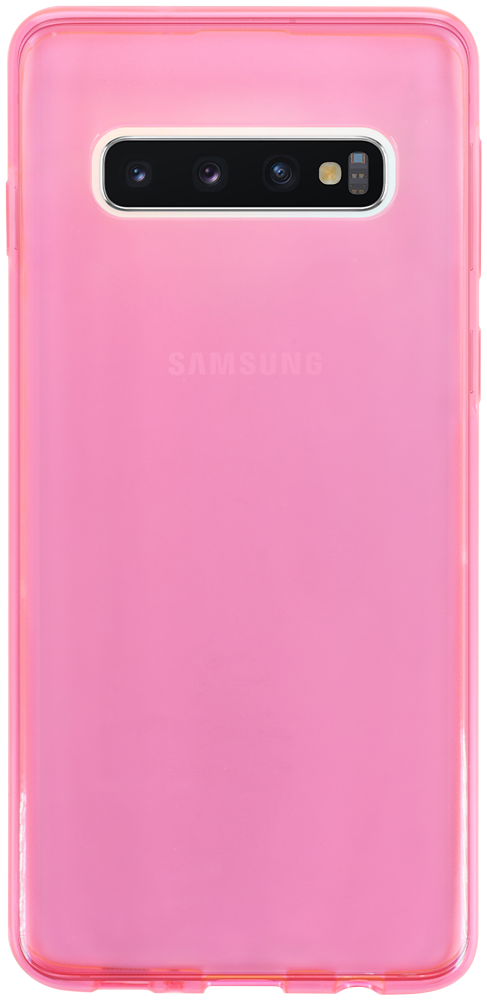 Samsung Galaxy S10 (SM-G973) szilikon tok átlátszó rózsaszín