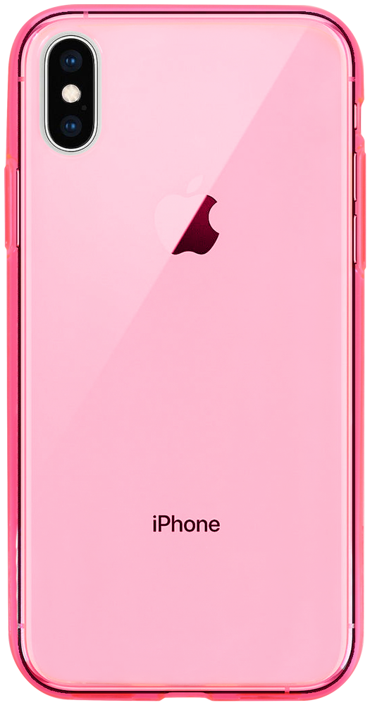 Apple iPhone XS szilikon tok átlátszó rózsaszín