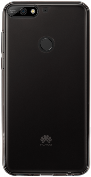 Huawei Y7 2018 szilikon tok átlátszó füstszínű