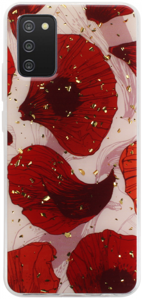 Samsung Galaxy A02s (SM-A025) kemény hátlap Gold Glam Poppy