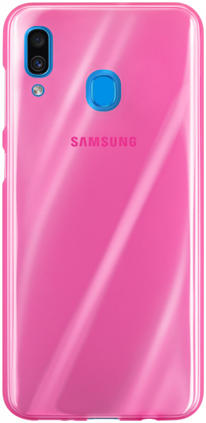 Samsung Galaxy A20 (SM-205) szilikon tok matt-fényes keret rózsaszín