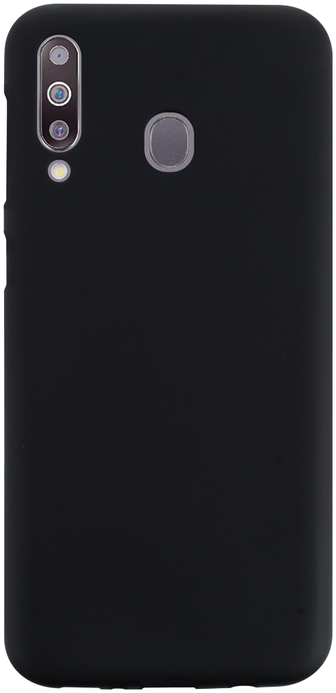Samsung Galaxy M30 (SM-M305) szilikon tok matt-fényes keret fekete
